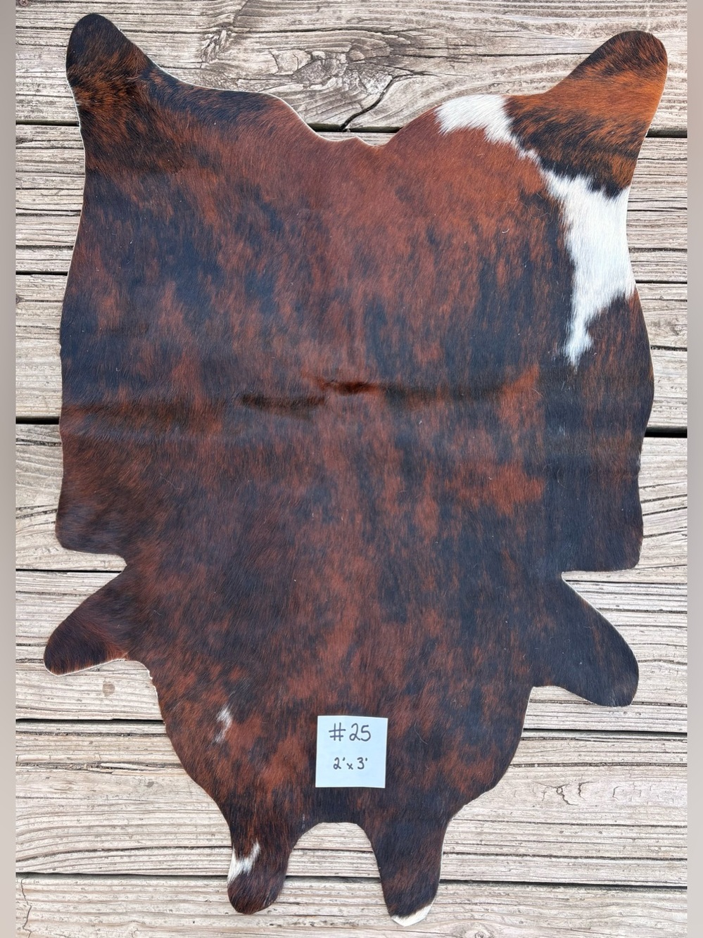 Tricolor Authentic Mini Cowhide Accent Rug